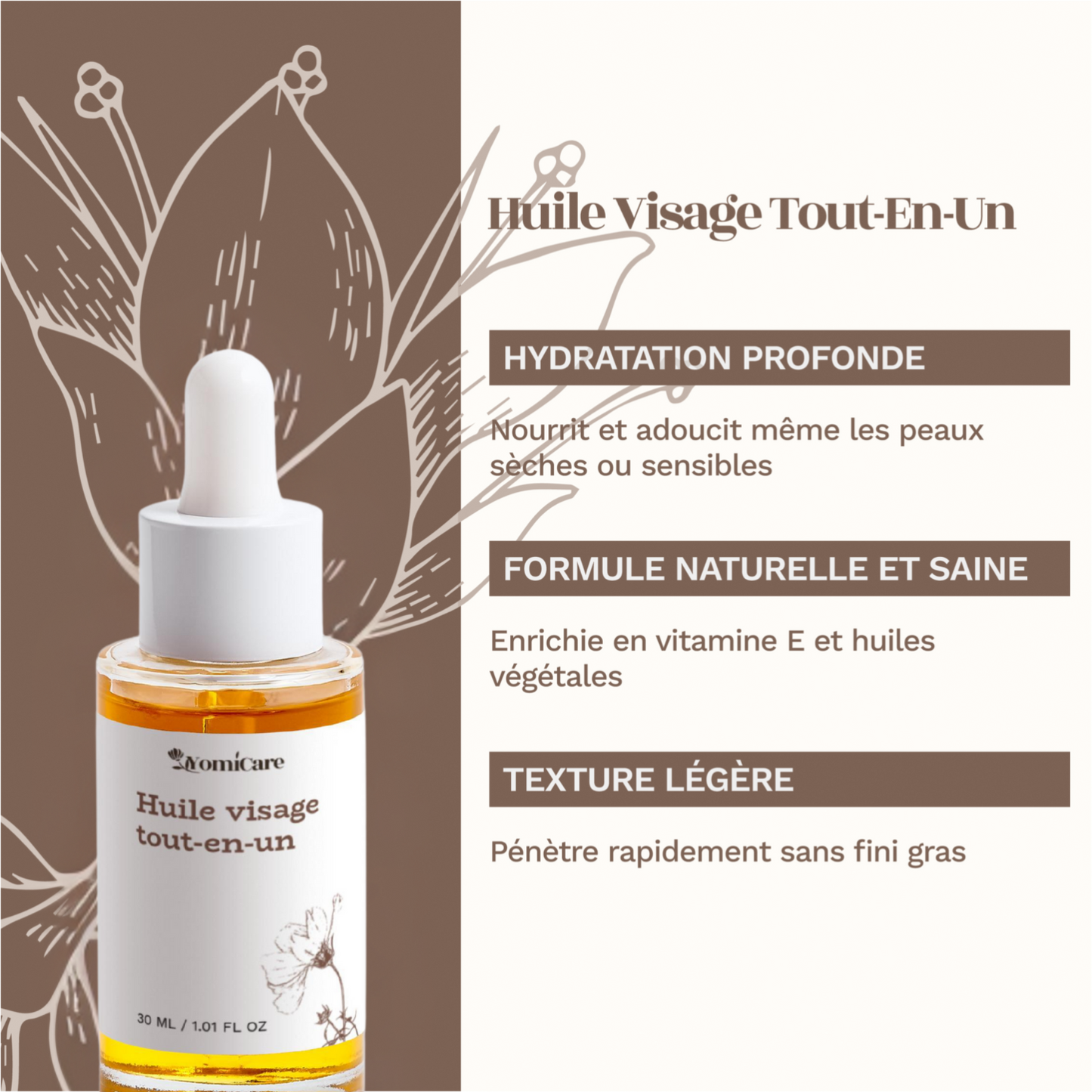 Huile visage tout-en-un 30ml