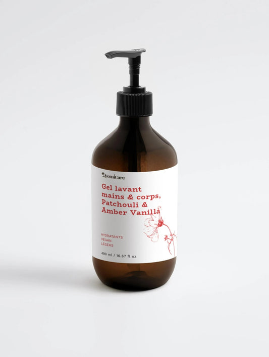 Gel lavant mains & corps, Patchouli & Amber Vanilla - YomiCare