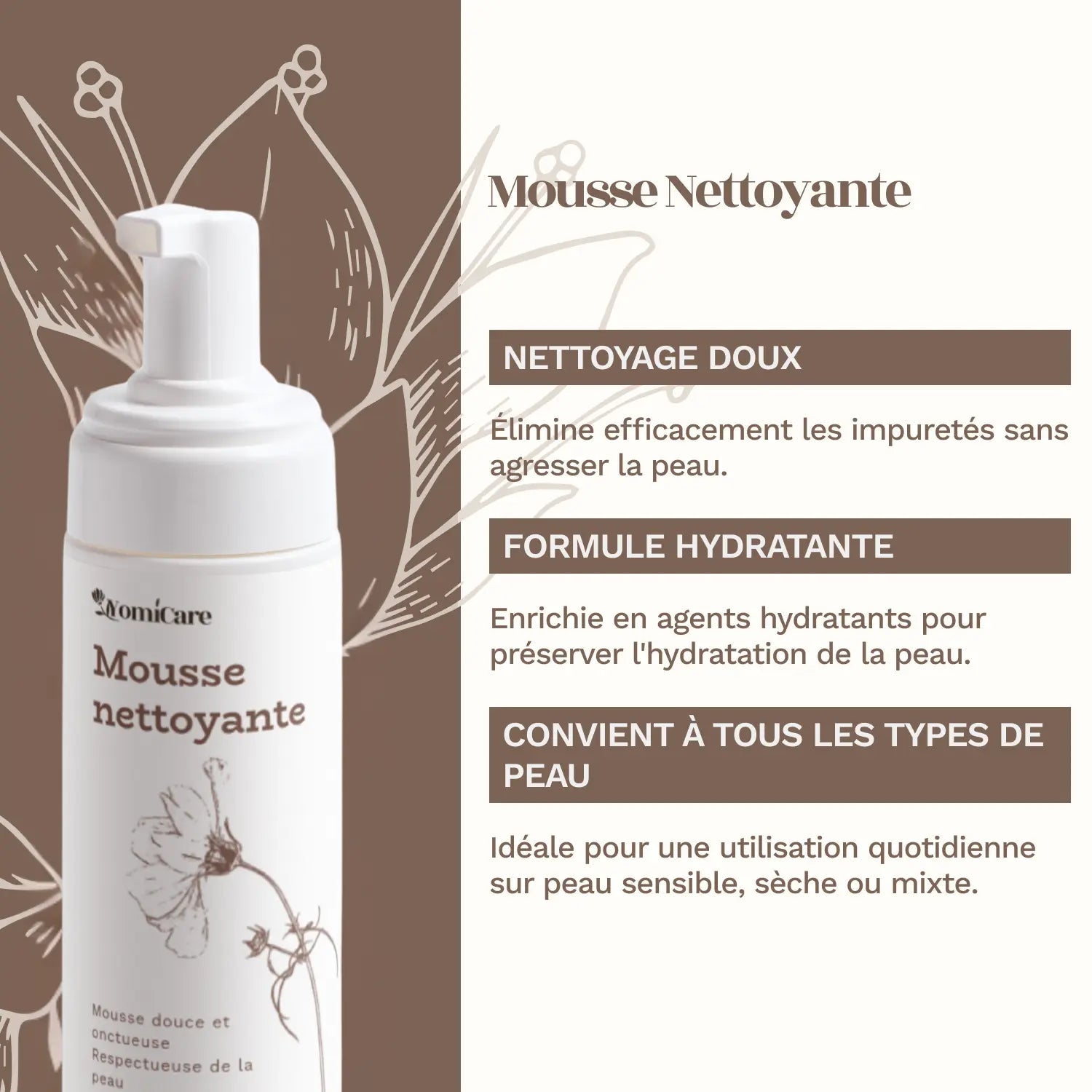 Mousse nettoyante - YomiCare